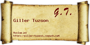 Giller Tuzson névjegykártya